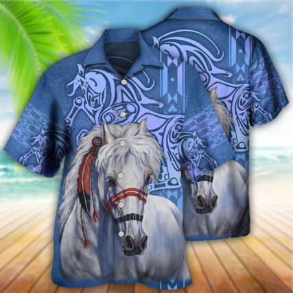 Native Style Love Peace Horse - Hawaiian Shirt - Owl Ohh - Owl Ohh