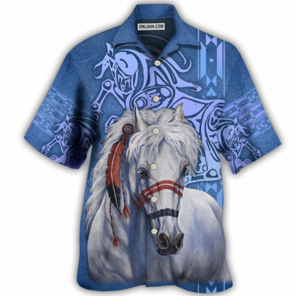 Native Style Love Peace Horse - Hawaiian Shirt - Owl Ohh - Owl Ohh