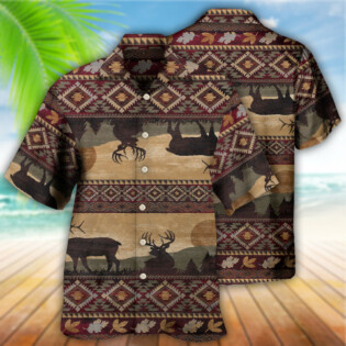 Native Style Love Peace Moose - Hawaiian Shirt - Owl Ohh - Owl Ohh
