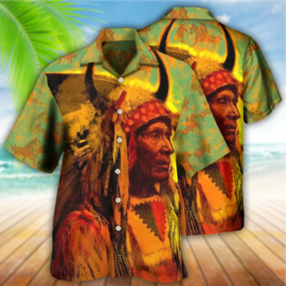 Native Style Love Peace Orange - Hawaiian Shirt - Owl Ohh - Owl Ohh