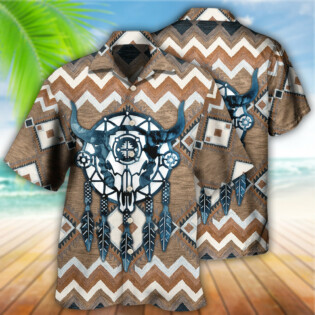 Native Style Love Peace Skull Dreamcather - Hawaiian Shirt - Owl Ohh - Owl Ohh
