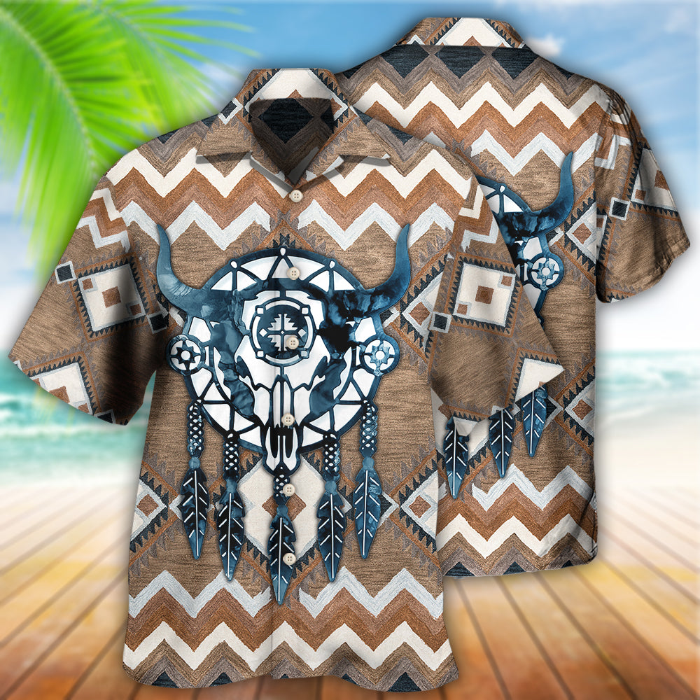 Native Style Love Peace Skull Dreamcather - Hawaiian Shirt - Owl Ohh - Owl Ohh