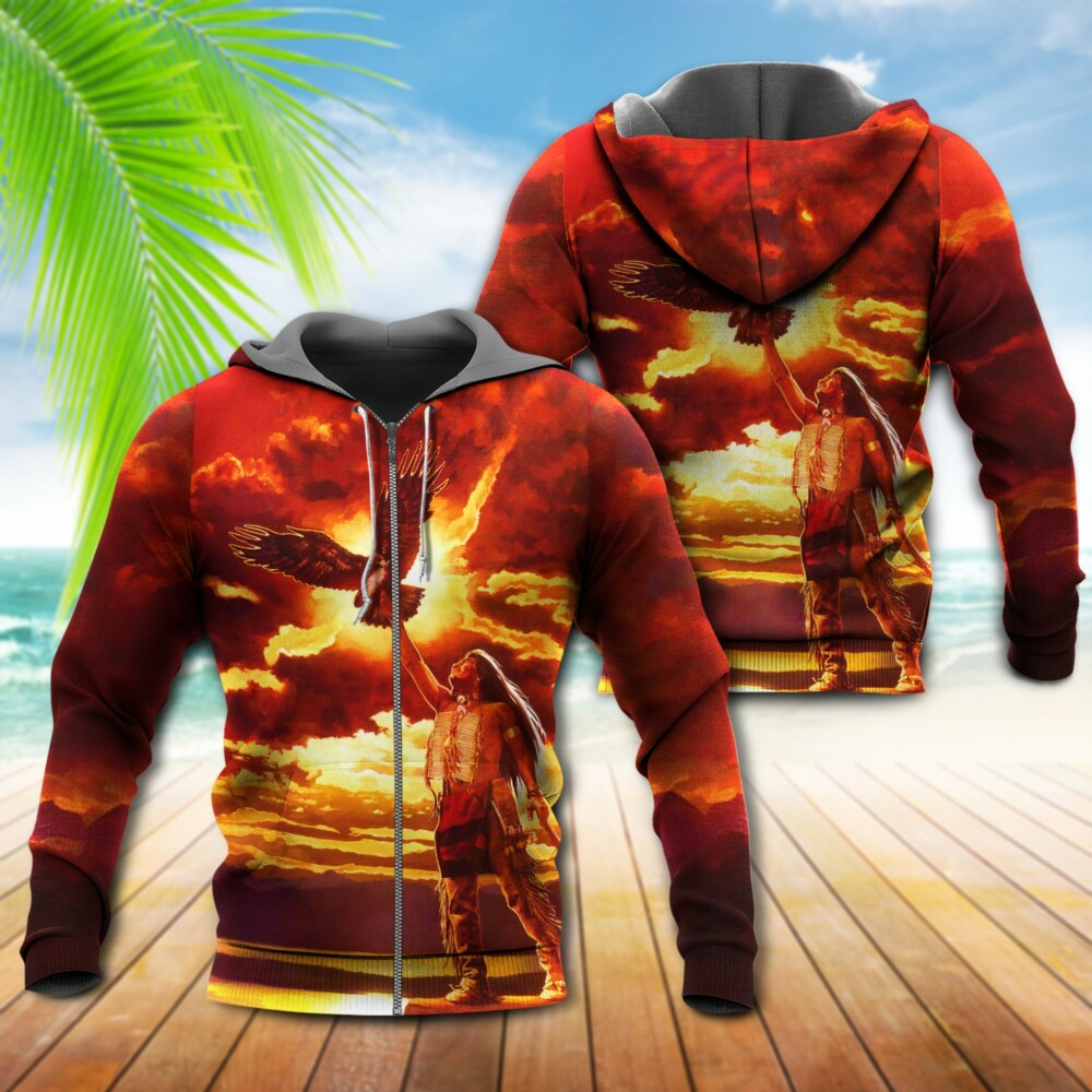 Native Sunset Style Love Peace - Hoodie - Owl Ohh - Owl Ohh