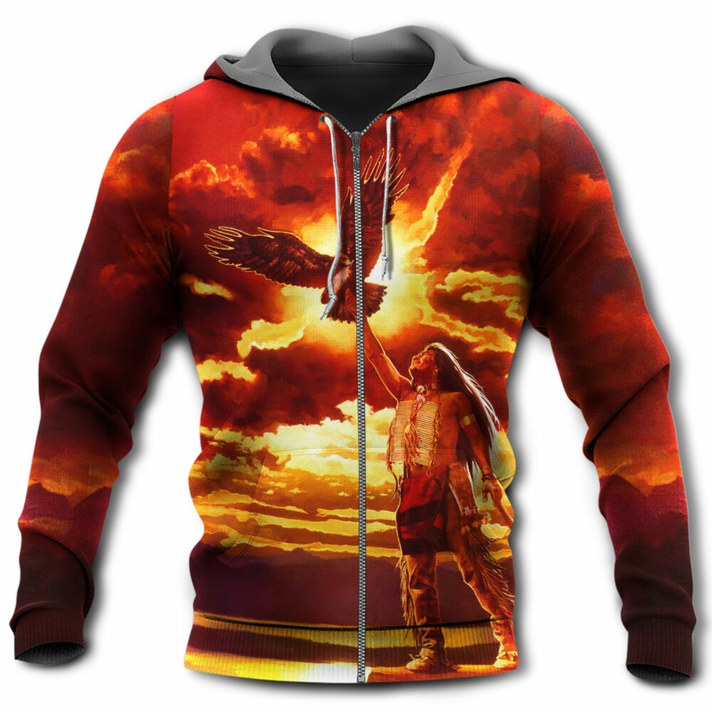 Native Sunset Style Love Peace - Hoodie - Owl Ohh - Owl Ohh