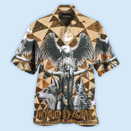 Native American Man And Eagle Strong - Hawaiian Shirt - Owl Ohh - Owl Ohh
