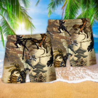Ninja I Move Like A Ninja Cool Style - Beach Short - Owl Ohh - Owl Ohh