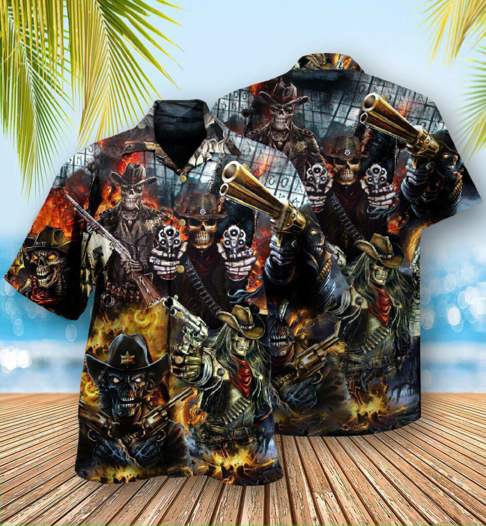 Skull No Guts No Glory Dark - Hawaiian Shirt - Owl Ohh - Owl Ohh