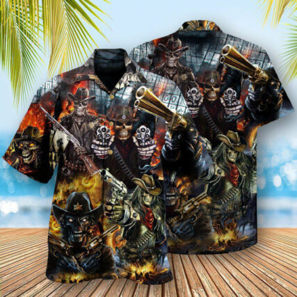 Skull No Guts No Glory Dark - Hawaiian Shirt - Owl Ohh - Owl Ohh