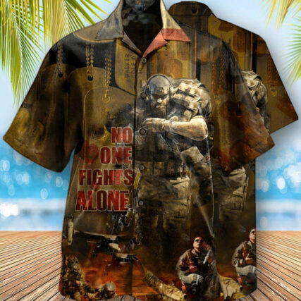 Veteran No One Fights Alone Classic Style - Hawaiian Shirt - Owl Ohh - Owl Ohh