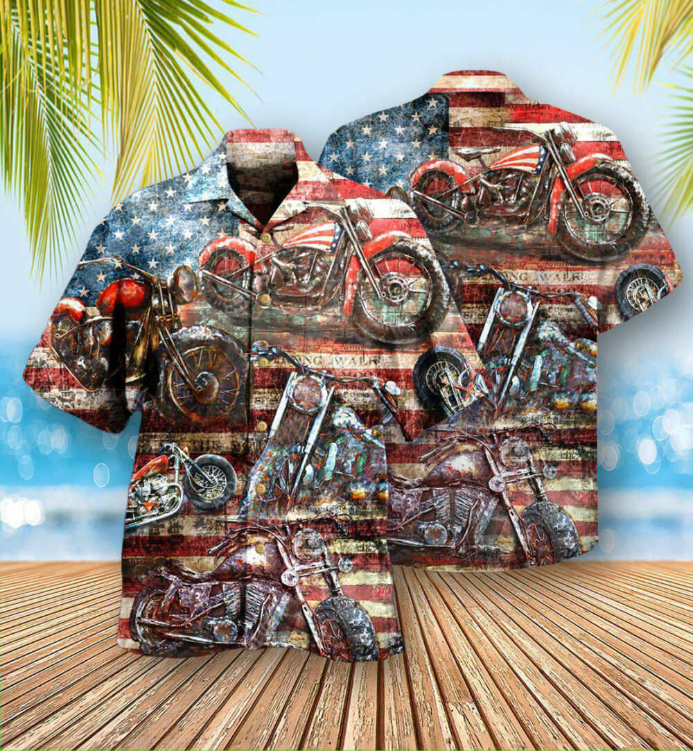 Motorcycle No Plans No Maps America - Hawaiian Shirt - Owl Ohh - Owl Ohh