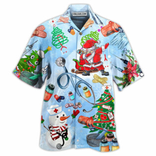Nurse Love Xmas Tree - Hawaiian Shirt - Owl Ohh - Owl Ohh