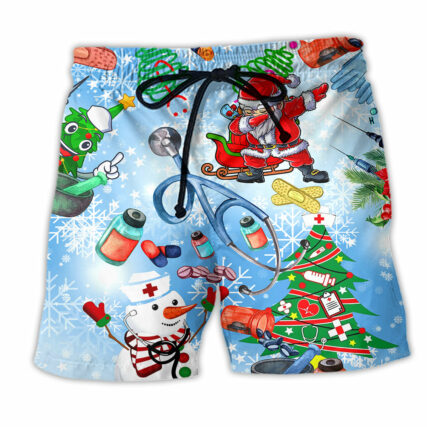 Nurse Love Xmas Merry Christmas - Beach Short - Owl Ohh - Owl Ohh