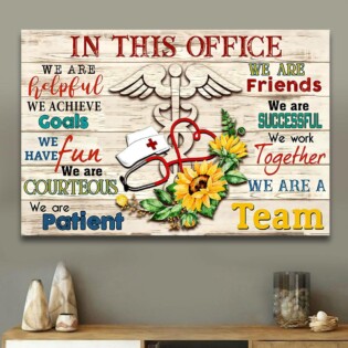Nurse We Are Team In This Office - Horizontal Poster - Owl Ohh - Owl Ohh
