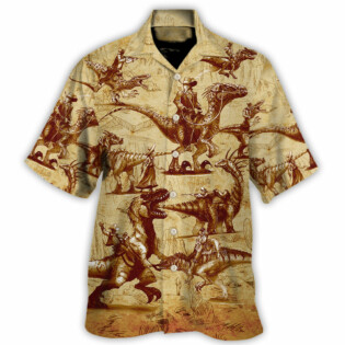 Jurassic Park Dinosaur World Summer Vintage - Hawaiian Shirt - Owl Ohh-Owl Ohh
