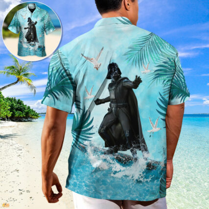 Starwars Darth Vader Surfing 02 - Hawaiian Shirt For Men, Women, Kids - Owl Ohh-Owl Ohh