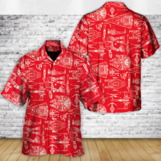 SPACE SHIPS STAR WARS RED - Hawaiian Shirt For Men, Women, Kids - Owl Ohh-Owl Ohh