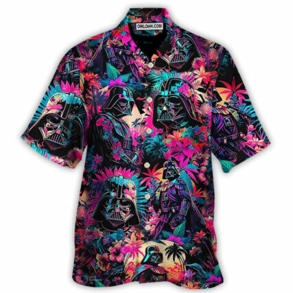 Starwars Darth Vader Synthwave Cool - Hawaiian Shirt - Owl Ohh-Owl Ohh