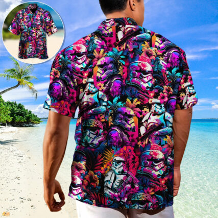 Star Wars Synthwave Cool - Hawaiian Shirt - Owl Ohh-Owl Ohh