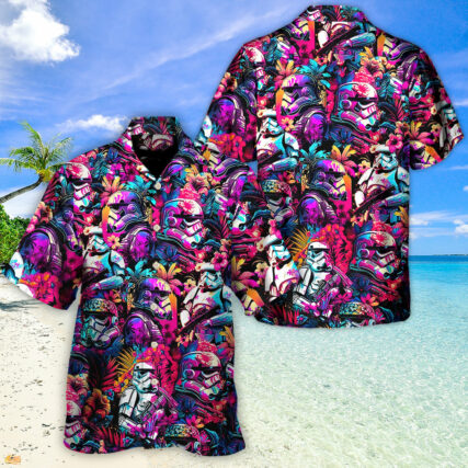 Star Wars Synthwave Cool - Hawaiian Shirt - Owl Ohh-Owl Ohh
