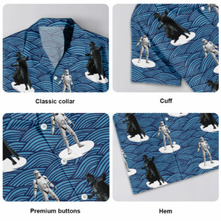 Starwars Storm Trooper Darth Vader Surfing - Hawaiian Shirt For Men, Women, Kids - Owl Ohh-Owl Ohh