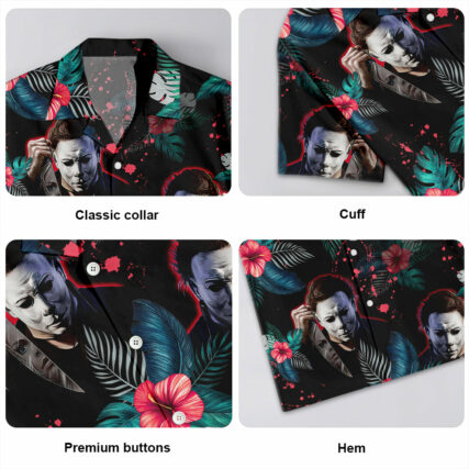 Halloween Michael Myers Halloween Tropical Style - Hawaiian Shirt - Owl Ohh-Owl Ohh
