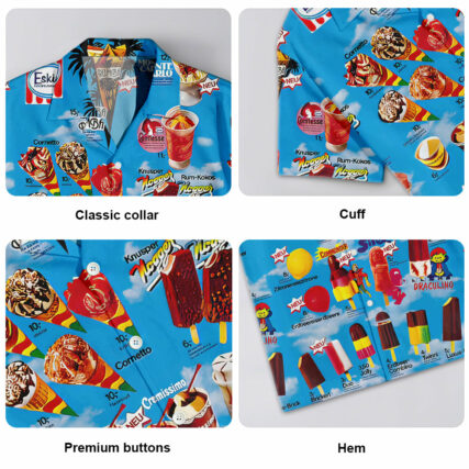 Old Ice cream it over nostalgic streets ice cream Set 3 - Hawaiian Shirt - Owl Ohh-Owl Ohh