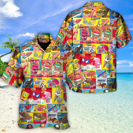 Old Ice cream it over nostalgic streets ice cream Set 4 - Hawaiian Shirt - Owl Ohh-Owl Ohh