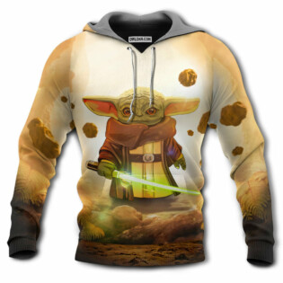 Star Wars Baby Yoda Build A Lightsaber Gift For Fans - Hoodie - Owl Ohh-Owl Ohh