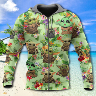 Star Wars Baby Yoda Tropical Summer Gift For Fans - Hoodie - Owl Ohh-Owl Ohh