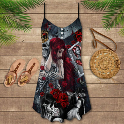 Skull Love Is Life - Summer Dress - Owl Ohh-Owl Ohh