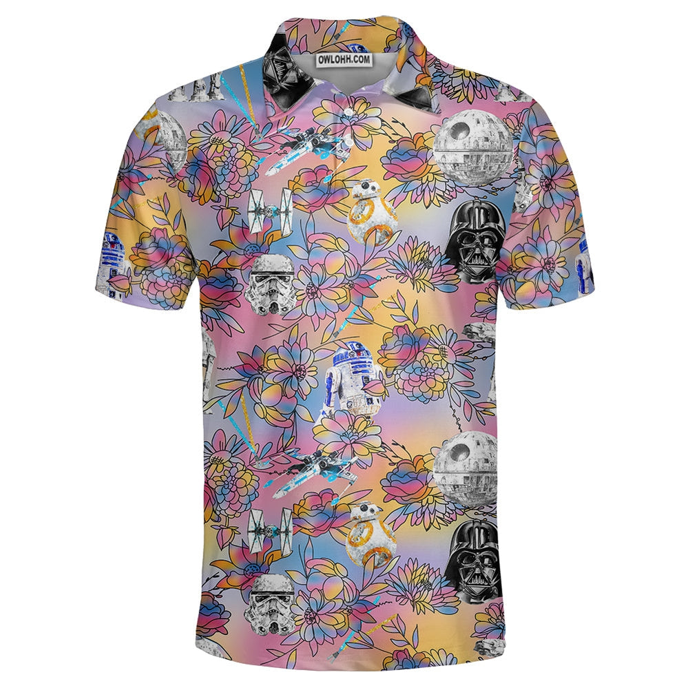 Star Wars Space Flower Colorful Gift For Fans Polo Shirt-Owl Ohh