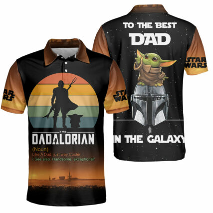 Star Wars To The Best Dad In The Galaxy Father's Day Gift For Fans Polo Shirt-Owl Ohh