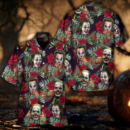 Halloween Joker Tropical Style - Hawaiian Shirt - Owl Ohh-Owl Ohh