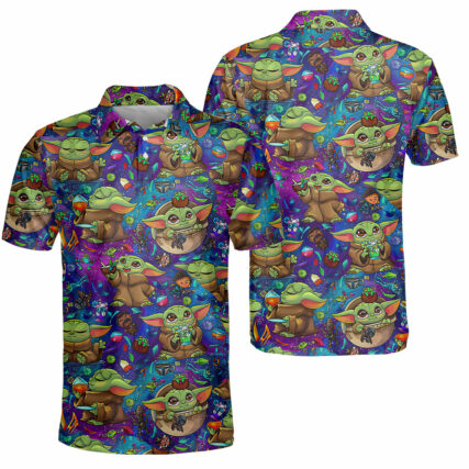Star Wars Baby Yoda Cocktail Gift For Fans Polo Shirt-Owl Ohh