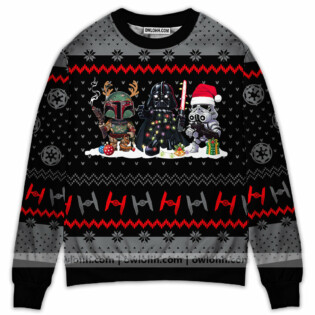 Christmas Star Wars Boba Fett Darth Vader - Sweater - Ugly Christmas Sweaters - Owl Ohh-Owl Ohh