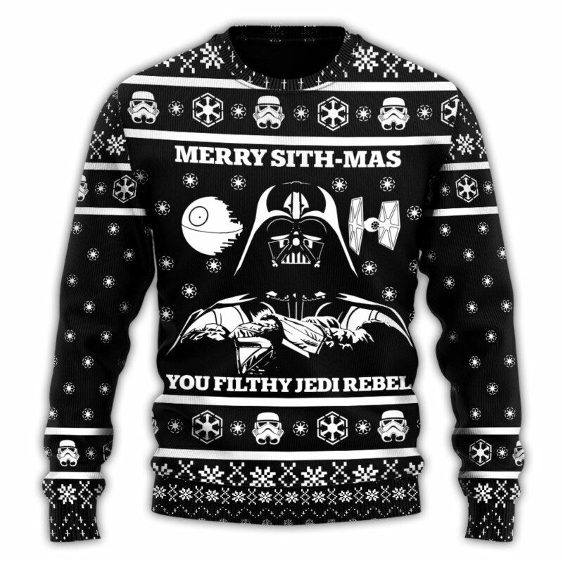 Christmas Star Wars Merry Sith Mas Darth Vader Unisex - Sweater - Ugly Christmas Sweaters - Owl Ohh-Owl Ohh