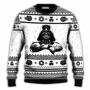 Christmas Star Wars Darth Vader Black And White - Sweater - Ugly Christmas Sweaters - Owl Ohh-Owl Ohh