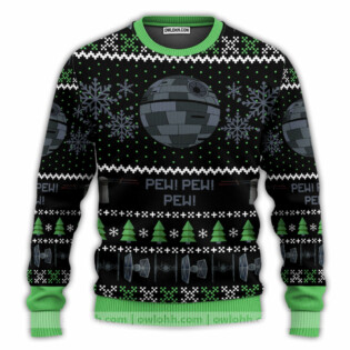 Imperial Death Star Star Wars Ugly Christmas Sweater - OwlOhh-Owl Ohh
