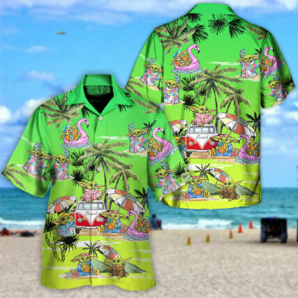 SW Disney Baby Yoda Cool - Hawaiian Shirt - Owl Ohh-Owl Ohh