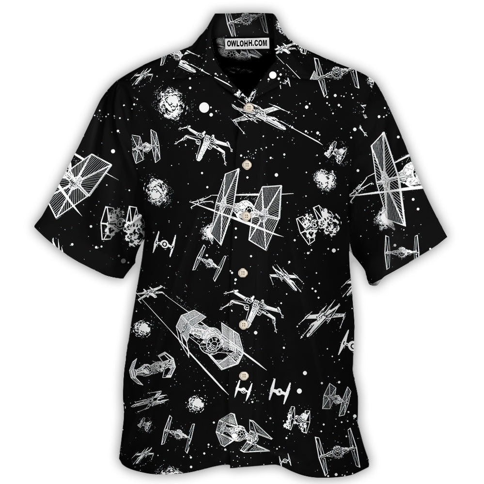 STAR WARS SPACECRAFT PATTERN - Hawaiian Shirt For Men, Women, Kids - Owl Ohh-Owl Ohh