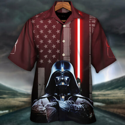 SW Darth Vader American Flag - Hawaiian Shirt - Owl Ohh-Owl Ohh