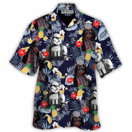 Star Wars Darth Vader Storm Trooper Flower - Hawaiian Shirt For Men, Women, Kids - Owl Ohh-Owl Ohh
