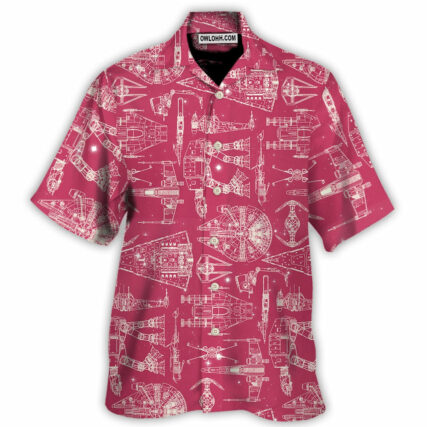 SPACE SHIPS STAR WARS PINK - Hawaiian Shirt For Men, Women, Kids - Owl Ohh-Owl Ohh