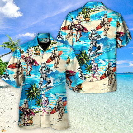 Stormtrooper Starwars Surfing - Hawaiian Shirt For Men, Women, Kids - Owl Ohh-Owl Ohh