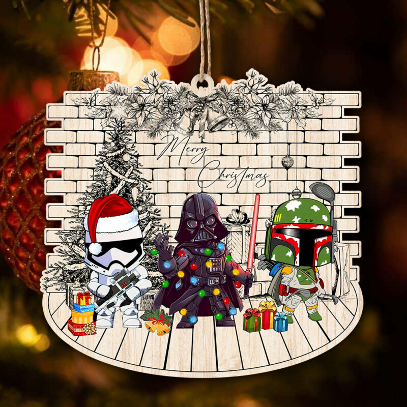 Christmas Star Wars Come To The Merry Side Sweet Home - Shaped Wooden Ornament