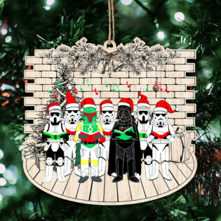 Christmas Star Wars Sing A Christmas Song Sweet Home - Shaped Wooden Ornament