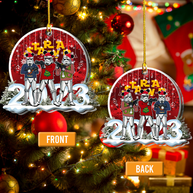 Christmas Star Wars Stormtrooper Happy Holiday 2023 - Custom Shape Ornament