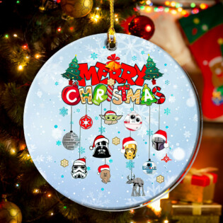 Christmas Star Wars Be Merry And Shine Bright - Circle Ornament