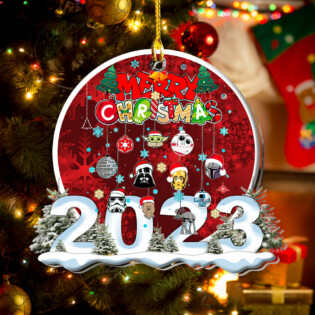 Christmas Star Wars Be Merry And Shine Bright 2023 - Custom Shape Ornament