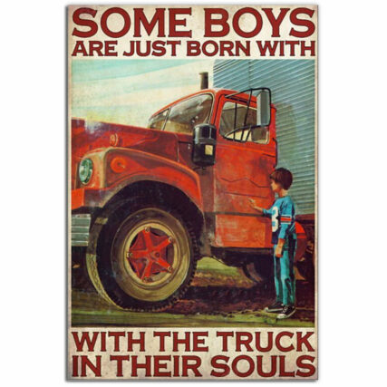 Truck Some Boys Become Trucker - Vertical Poster - Owl Ohh - Owl Ohh